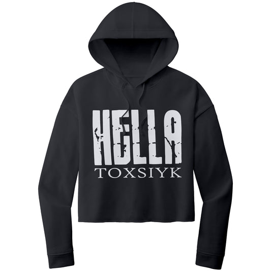 HELLA TOXSIYK  ITC Women’s Lightweight Crop Hooded Sweatshirt