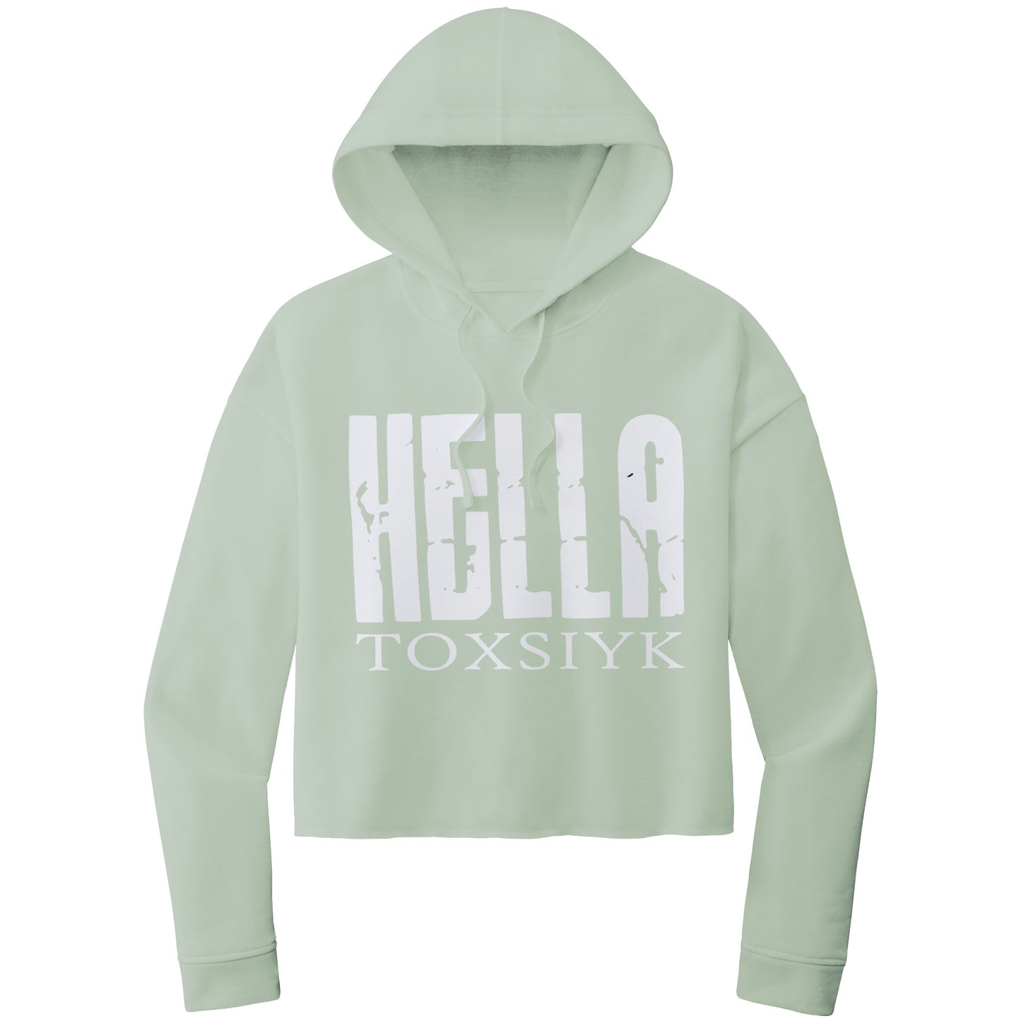 HELLA TOXSIYK  ITC Women’s Lightweight Crop Hooded Sweatshirt