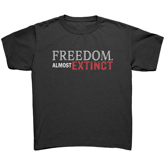 FREEDOM ALMOST EXTINCT W/ TOXSIYK LOGO District Youth Shirt