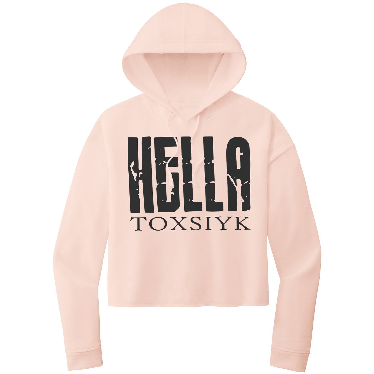 HELLA TOXSIYK ITC Women’s Lightweight Crop Hooded Sweatshirt