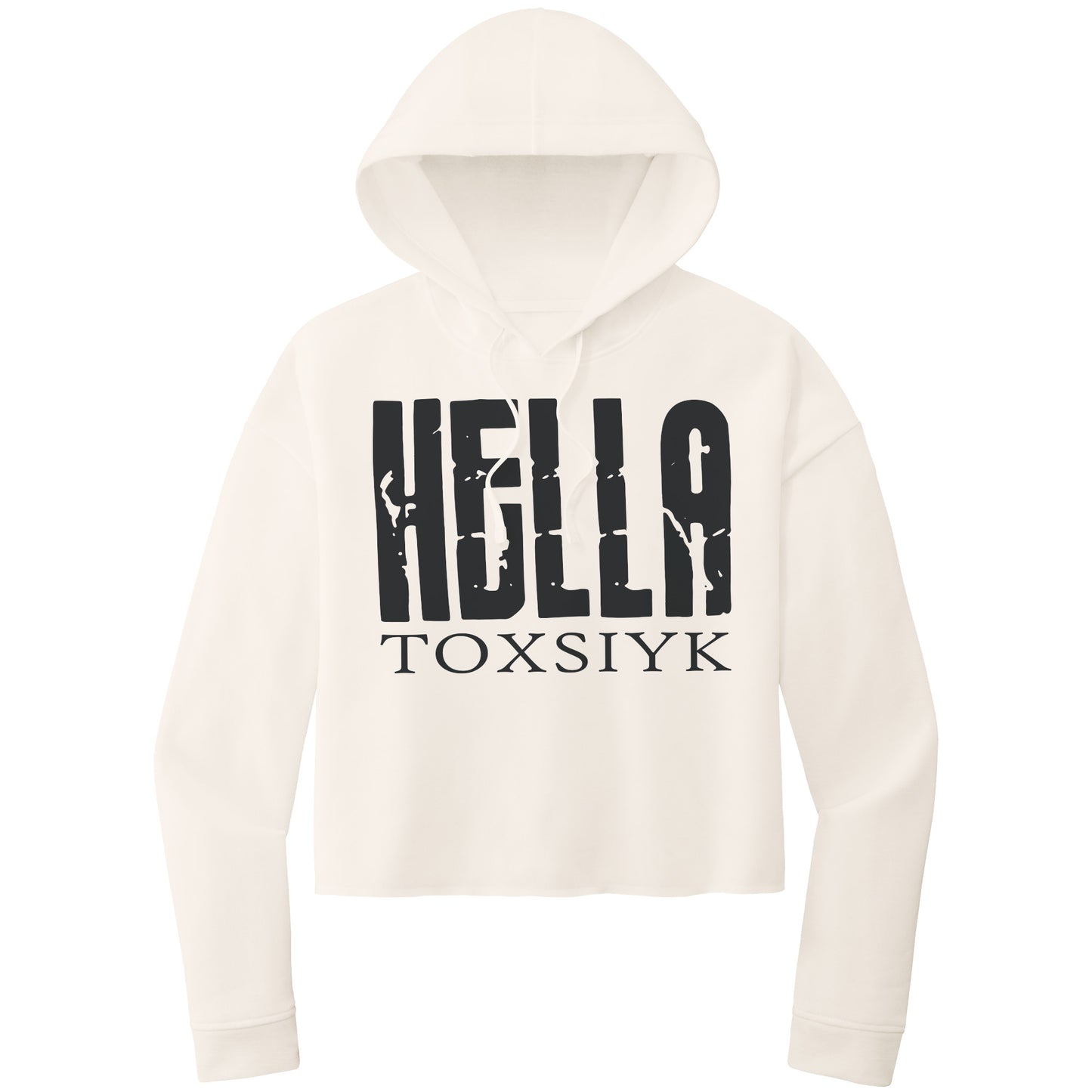 HELLA TOXSIYK ITC Women’s Lightweight Crop Hooded Sweatshirt