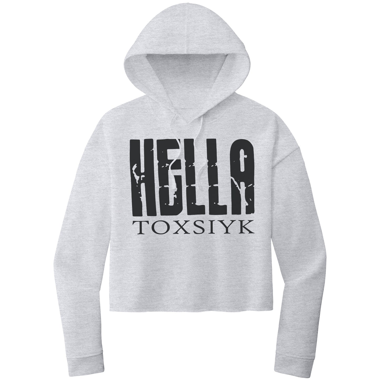 HELLA TOXSIYK ITC Women’s Lightweight Crop Hooded Sweatshirt