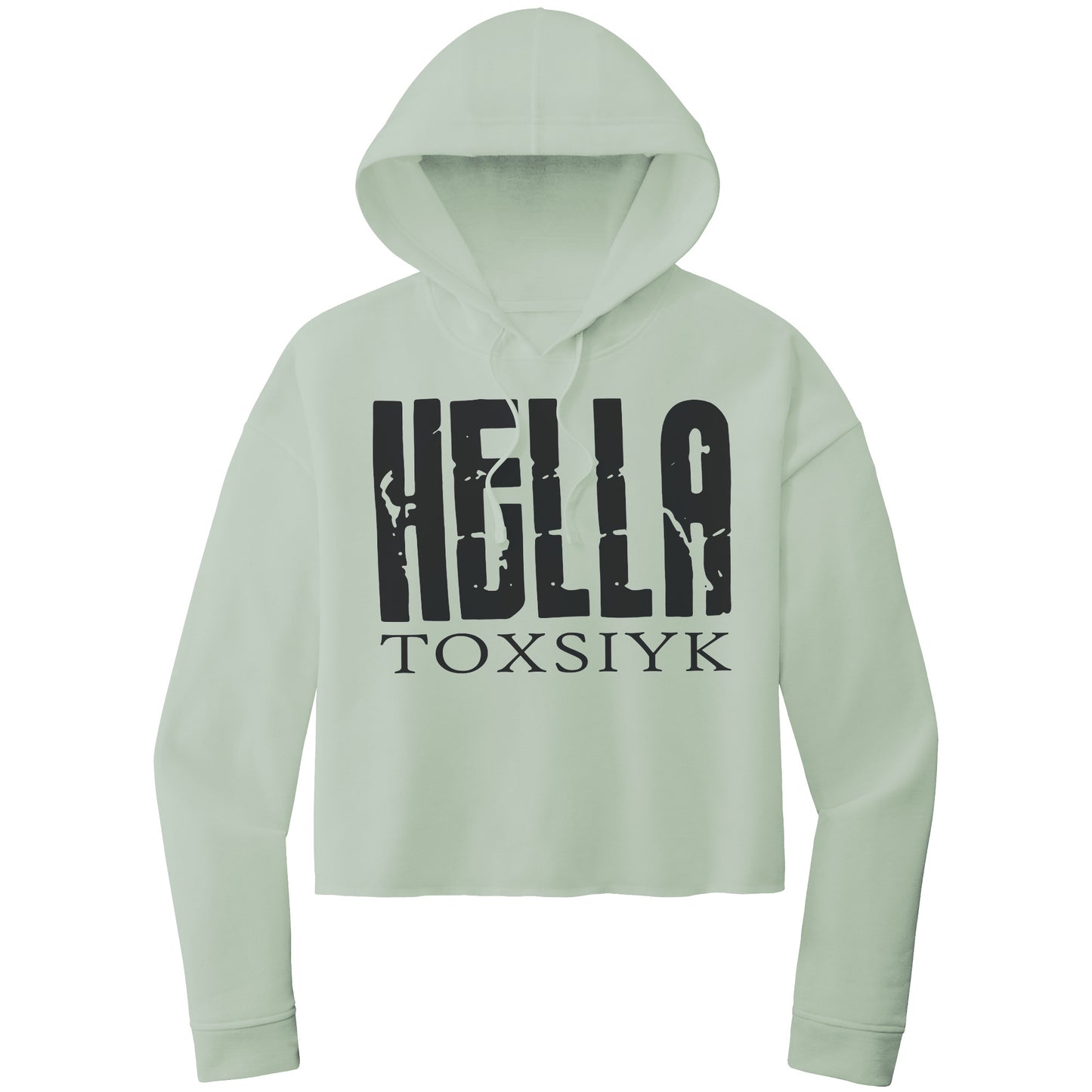 HELLA TOXSIYK ITC Women’s Lightweight Crop Hooded Sweatshirt