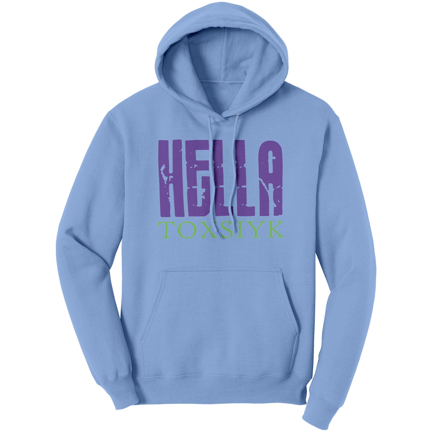 HELLA TOXSIYK 	 Port & Co Hoodie - Purple/ Green