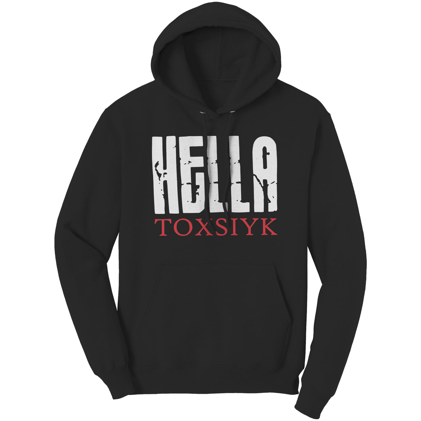 HELLA TOXSIYK  Port & Co Hoodie White/Red