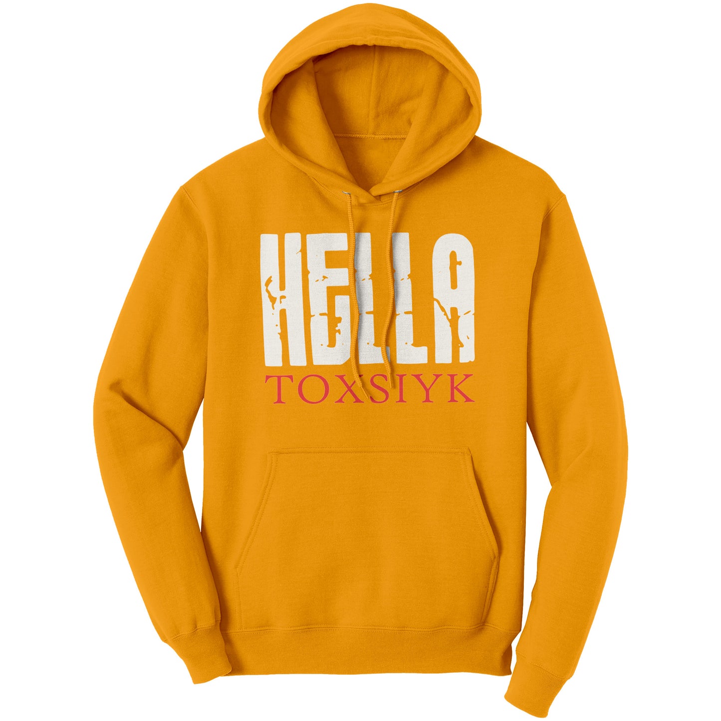 HELLA TOXSIYK  Port & Co Hoodie White/Red