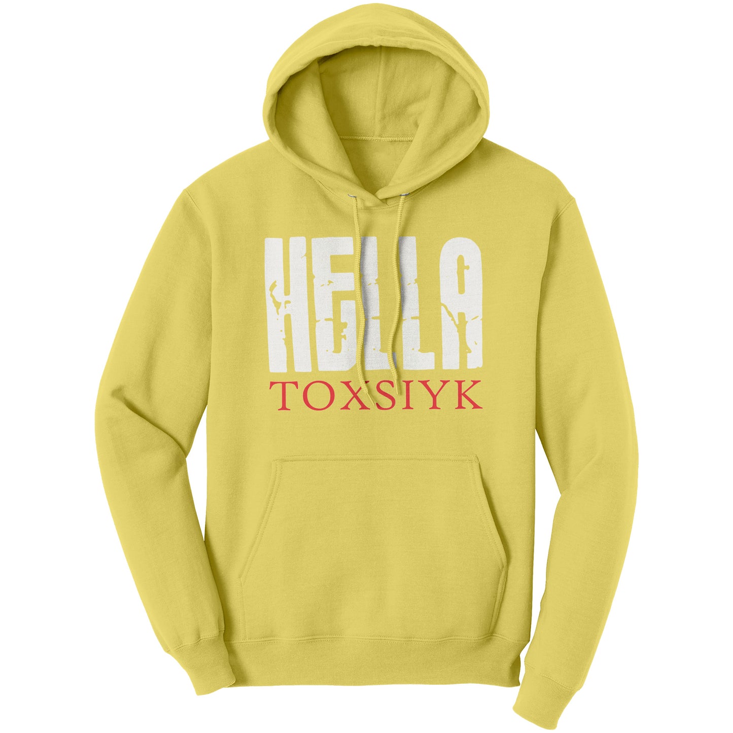 HELLA TOXSIYK  Port & Co Hoodie White/Red