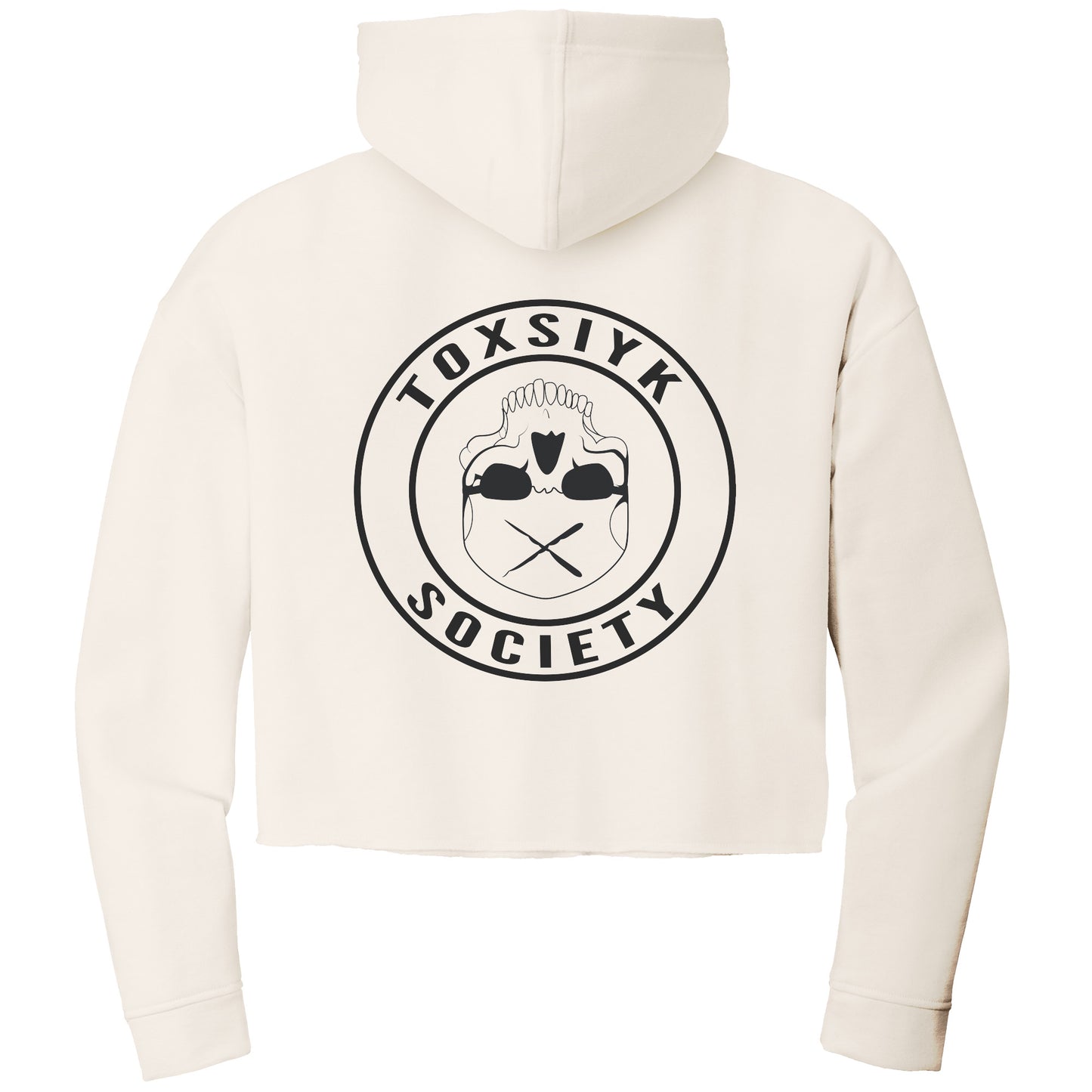 TOXSIYK LOGO - ITC Women’s Lightweight Crop Hooded Sweatshirt