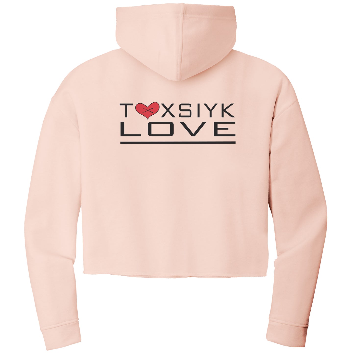 TOXSIYK LOVE - ITC Women’s Lightweight Crop Hooded Sweatshirt