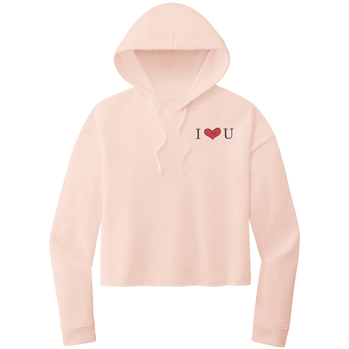 TOXSIYK LOVE - ITC Women’s Lightweight Crop Hooded Sweatshirt