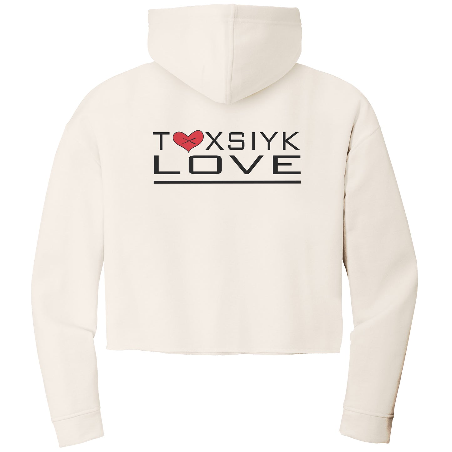 TOXSIYK LOVE - ITC Women’s Lightweight Crop Hooded Sweatshirt