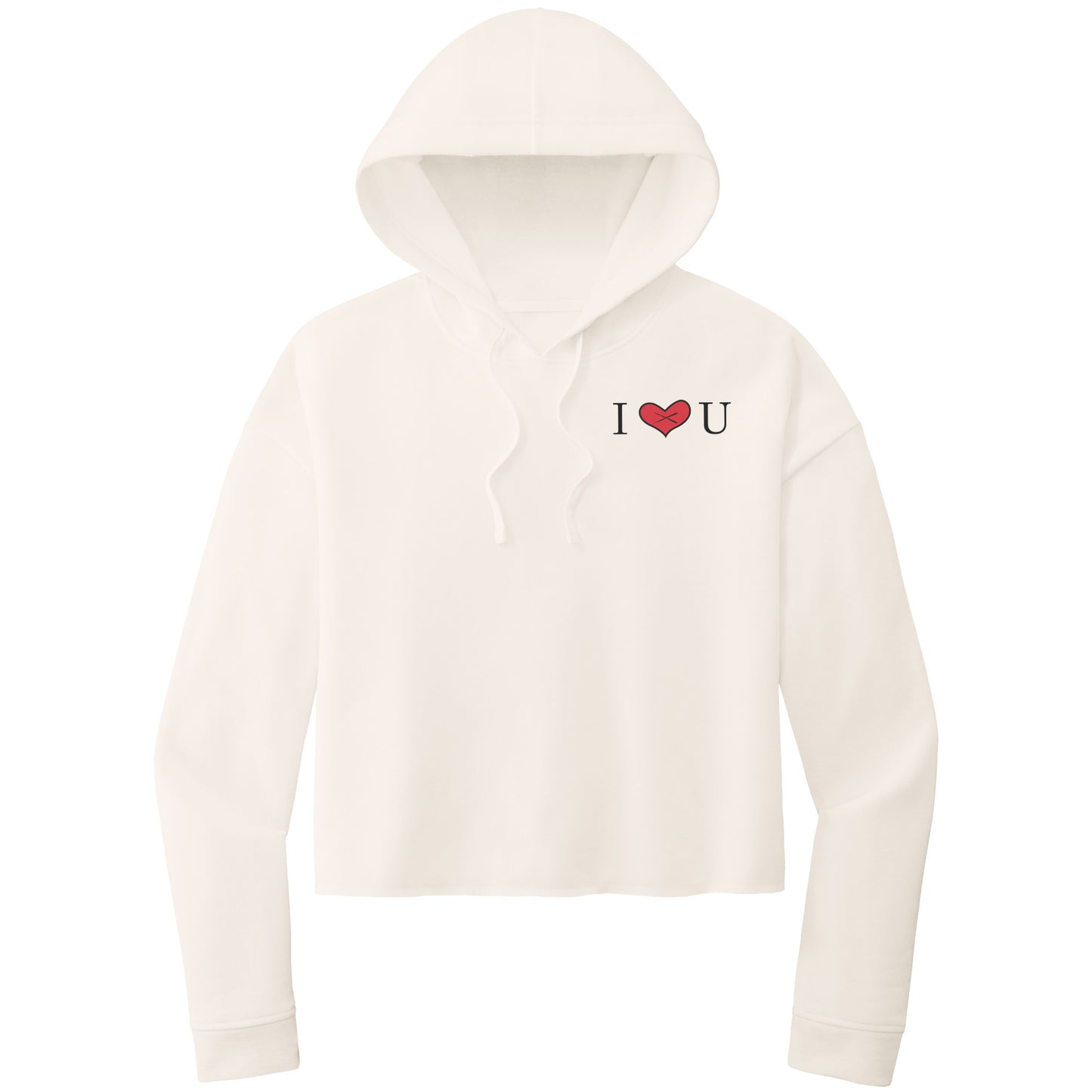 TOXSIYK LOVE - ITC Women’s Lightweight Crop Hooded Sweatshirt