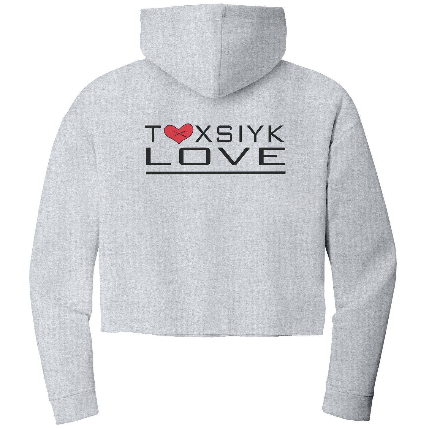 TOXSIYK LOVE - ITC Women’s Lightweight Crop Hooded Sweatshirt