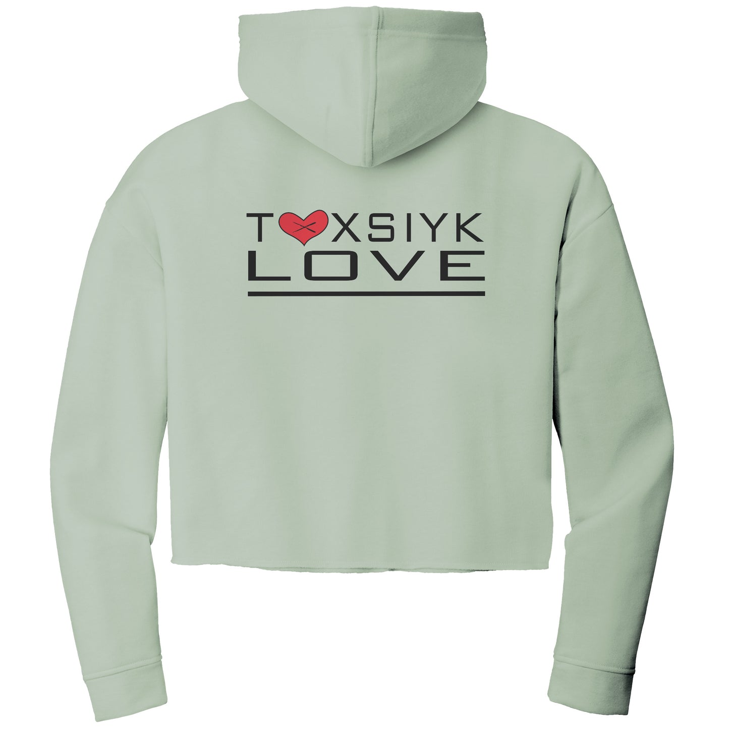 TOXSIYK LOVE - ITC Women’s Lightweight Crop Hooded Sweatshirt