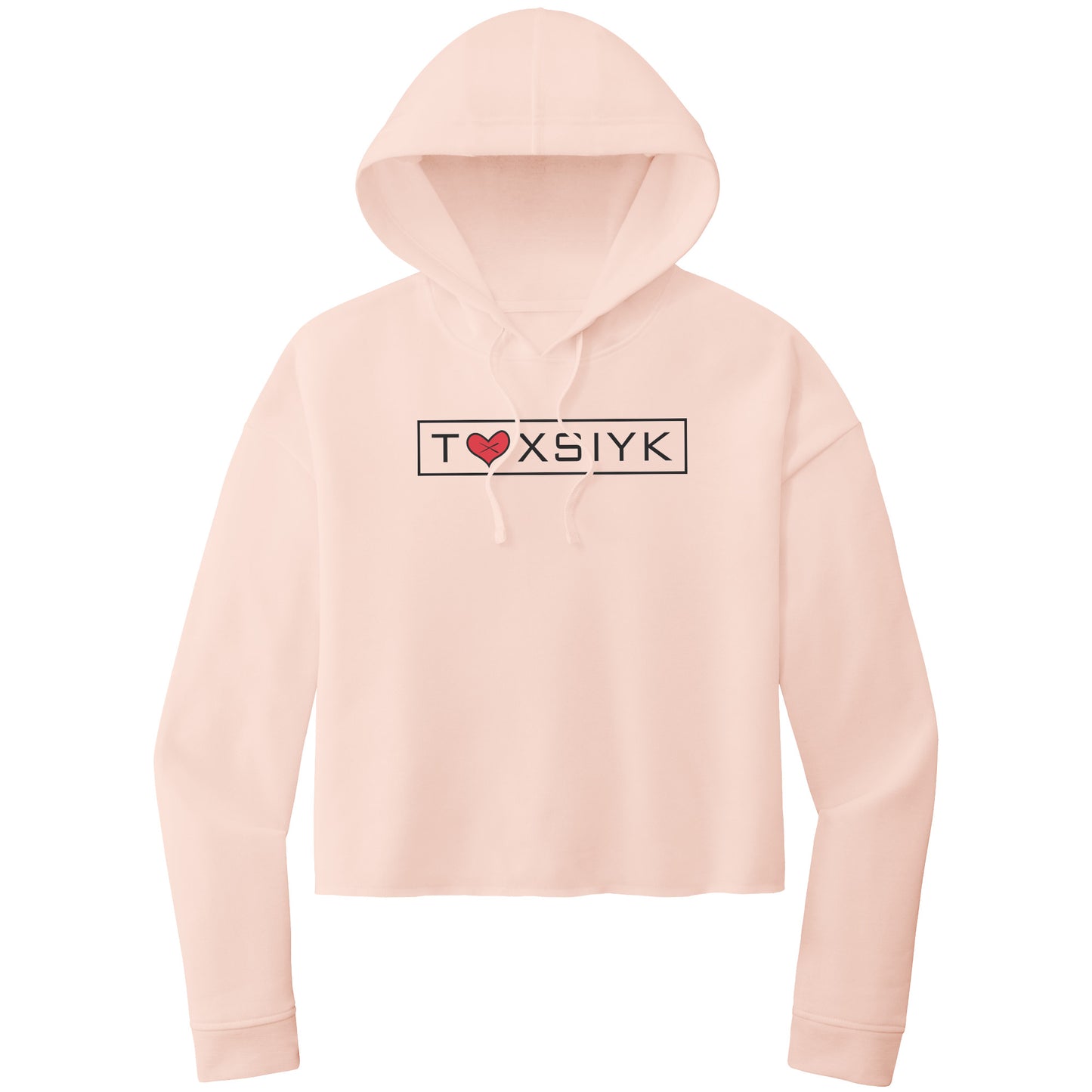 TOXSIYK HAS A HEART Women's crop hoodie