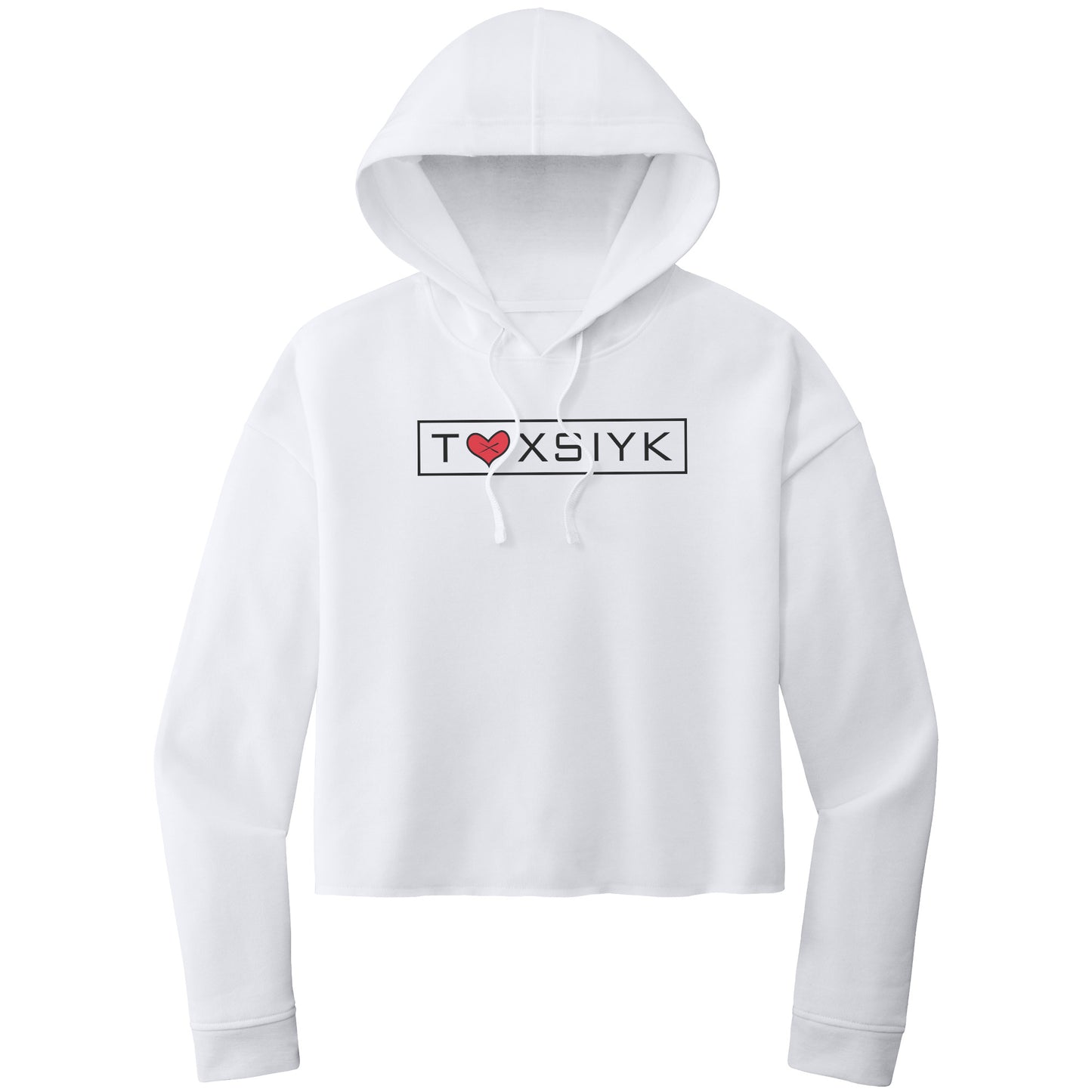 TOXSIYK HAS A HEART Women's crop hoodie